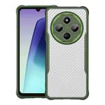 For Redmi 14R Carbon Fiber Texture Translucent Phone Case(Green)