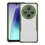 For Redmi A3 Pro Carbon Fiber Texture Translucent Phone Case(Green)