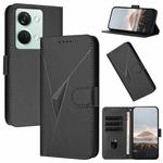 For OnePlus Nord 3 Triangle Pattern Buckle Clasp Leather Phone Case(Black)