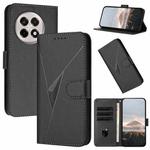 For OnePlus Ace 5 / 13R Global Triangle Pattern Buckle Clasp Leather Phone Case(Black)