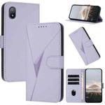 For Sony Xperia Ace III Triangle Pattern Buckle Clasp Leather Phone Case(Light Purple)