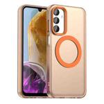 For Samsung Galaxy M55s 5G Candy Magsafe PC Hybrid TPU Phone Case(Orange)