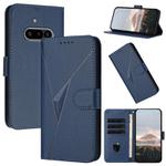 For Nothing Phone 3a Triangle Pattern Buckle Clasp Leather Phone Case(Royal Blue)