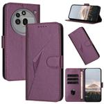 For Nothing Phone 3a Pro Triangle Pattern Buckle Clasp Leather Phone Case(Dark Purple)