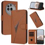 For Nothing Phone 3a Pro Triangle Pattern Buckle Clasp Leather Phone Case(Brown)
