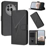 For Nothing Phone 3a Pro Triangle Pattern Buckle Clasp Leather Phone Case(Black)