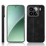 For Xiaomi 15 Cow Pattern Sewing Back Cover Phone Case(Black)