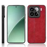 For Xiaomi 15 Cow Pattern Sewing Back Cover Phone Case(Red)