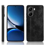 For Xiaomi Poco X7 Pro Cow Pattern Sewing Back Cover Phone Case(Black)