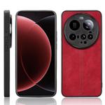 For Xiaomi 15 Ultra Cow Pattern Sewing Back Cover Phone Case(Red)