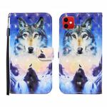 For iPhone 12 mini 3D Painted Pattern Horizontal Flip Leather Case with Holder & Wallet & Card slot & Lanyard(Sunrise Wolf)