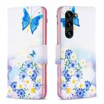 For Samsung Galaxy S25+ 5G Colored Drawing Pattern Leather Phone Case(Butterfly Love)