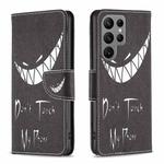 For Samsung Galaxy S25 Ultra 5G Colored Drawing Pattern Leather Phone Case(Smirk)