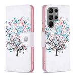 For Samsung Galaxy S25 Ultra 5G Colored Drawing Pattern Leather Phone Case(Tree)