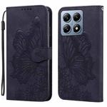 For Xiaomi 14T Retro Skin Feel Butterflies Embossing Horizontal Flip Leather Phone Case(Black)