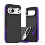 For Google Pixel 9 Pro XL Dual-Color Skin Feel Shockproof Phone Case(Purple)