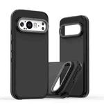 For Google Pixel 9 / 9 Pro Dual-Color Skin Feel Shockproof Phone Case(Black)