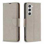 For Samsung Galaxy S25 5G Litchi Texture Pure Color Flip Leather Phone Case(Grey)