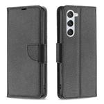 For Samsung Galaxy S25 5G Litchi Texture Pure Color Flip Leather Phone Case(Black)
