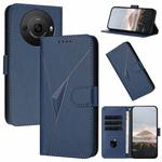 For Sharp Aquos R8 Pro SH-51D Triangle Pattern Buckle Clasp Leather Phone Case(Royal Blue)