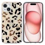 For iPhone 15 Plus Colorful Painting Pattern TPU Phone Case(Leopard)