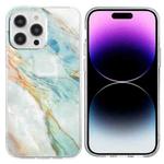 For iPhone 14 Pro Colorful Painting Pattern TPU Phone Case(Marble)