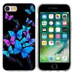 For iPhone SE 2022 / 2020 / 8 / 7 Colorful Painting Pattern TPU Phone Case(Color Butterflies)