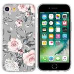 For iPhone SE 2022 / 2020 / 8 / 7 Colorful Painting Pattern TPU Phone Case(Flowers On Grey)