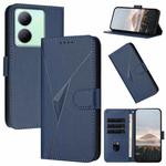 For vivo Y78 Triangle Pattern Buckle Clasp Leather Phone Case(Royal Blue)