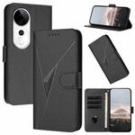 For vivo S19 Pro Triangle Pattern Buckle Clasp Leather Phone Case(Black)