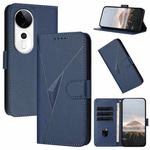 For vivo S19 Pro Triangle Pattern Buckle Clasp Leather Phone Case(Royal Blue)