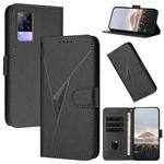 For vivo V21e 4G / Y73 2021 Triangle Pattern Buckle Clasp Leather Phone Case(Black)