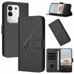 For vivo Y29 4G Triangle Pattern Buckle Clasp Leather Phone Case(Black)