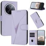 For vivo iQOO Z10 / T4 / Y300 Pro Triangle Pattern Buckle Clasp Leather Phone Case(Light Purple)