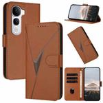 For vivo Y400 Pro 5G Triangle Pattern Buckle Clasp Leather Phone Case(Brown)