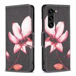 For Samsung Galaxy S25+ 5G Colored Drawing Pattern Leather Phone Case(Lotus)