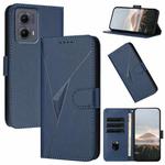 For Motorola Edge 5G 2024 Triangle Pattern Buckle Clasp Leather Phone Case(Royal Blue)