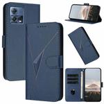 For Motorola Moto S30 Pro 5G Triangle Pattern Buckle Clasp Leather Phone Case(Royal Blue)