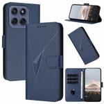 For Motorola Edge 60 Fusion / Edge 5G 2025 Triangle Pattern Buckle Clasp Leather Phone Case(Royal Blue)
