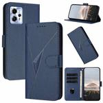For Motorola Moto G23 Triangle Pattern Buckle Clasp Leather Phone Case(Royal Blue)