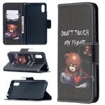 For Xiaomi Redmi 9A Colored Drawing Pattern Horizontal Flip Leather Case with Holder & Card Slots & Wallet(Bear)