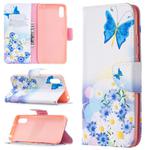 For Xiaomi Redmi 9A Colored Drawing Pattern Horizontal Flip Leather Case with Holder & Card Slots & Wallet(Flower and Butterfly)