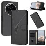 For OPPO Find X6 Pro Triangle Pattern Buckle Clasp Leather Phone Case(Black)