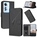 For OPPO Reno11 F / F25 Pro Triangle Pattern Buckle Clasp Leather Phone Case(Black)