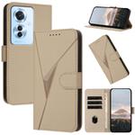 For OPPO Reno11 F / F25 Pro Triangle Pattern Buckle Clasp Leather Phone Case(Gold)