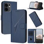 For OPPO Reno13 F 4G / 5G Triangle Pattern Buckle Clasp Leather Phone Case(Royal Blue)