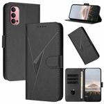 For OPPO Reno14 Pro Global Triangle Pattern Buckle Clasp Leather Phone Case(Black)