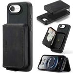 For iPhone 16e JEEHOOD J02 Magnetic Zipper Horizontal Flip Leather Phone Case(Black)