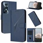 For Realme C65 Triangle Pattern Buckle Clasp Leather Phone Case(Royal Blue)