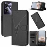 For Realme Note 60 Triangle Pattern Buckle Clasp Leather Phone Case(Black)